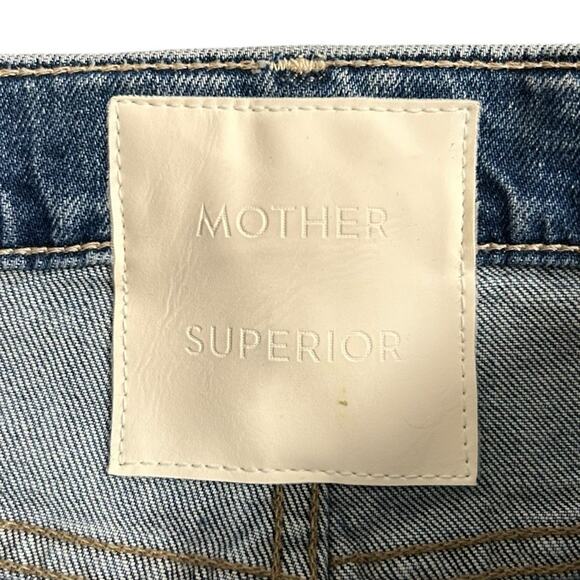 NWT Mother Superior Metal Magic Insider Flood Studded Denim Jeans Womens 24 / 2 - Picture 5 of 10